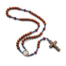 ROSARIO DE SAN CARLO ACUTIS EN MADERA CANELA DE 6 MM