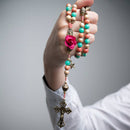 ROSARIO COLORIDO DE NUESTRA SEÑORA DE GUADALUPE CON FLOR