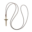 COLLAR CRUZ ESPADA DE SAN MIGUEL – ACABADO ENVEJECIDO CON CORDON
