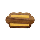 PORTA LLAVES DE MADERA CON MEDALLA DE SAN BENITO