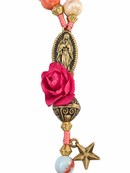 ROSARIO COLORIDO DE NUESTRA SEÑORA DE GUADALUPE CON FLOR
