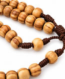 ROSARIO DE MADERA DE OLIVO 35 CM CON CRUZ DE MADERA