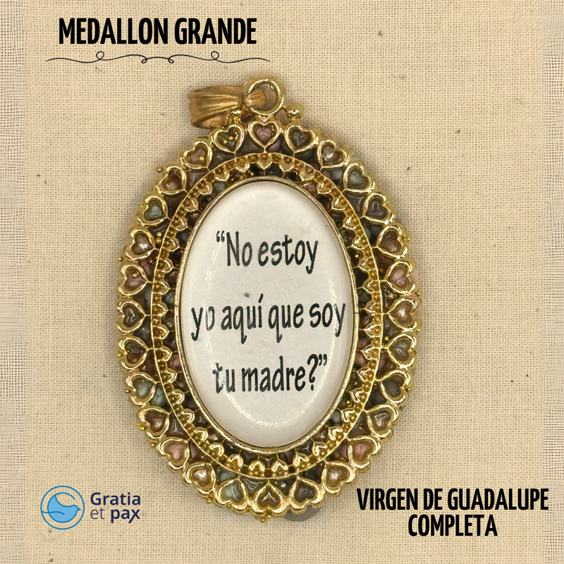 MEDALLON GRANDE - VIRGEN DE GUADALUPE COMPLETA