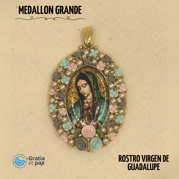 MEDALLON GRANDE - ROSTRO VIRGEN DE GUADALUPE