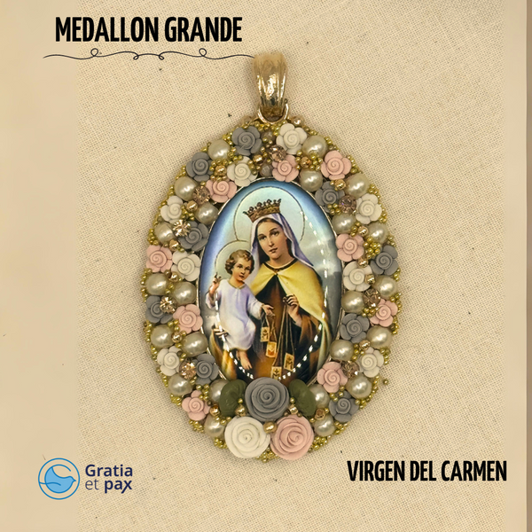 MEDALLON GRANDE - VIRGEN DEL CARMEN