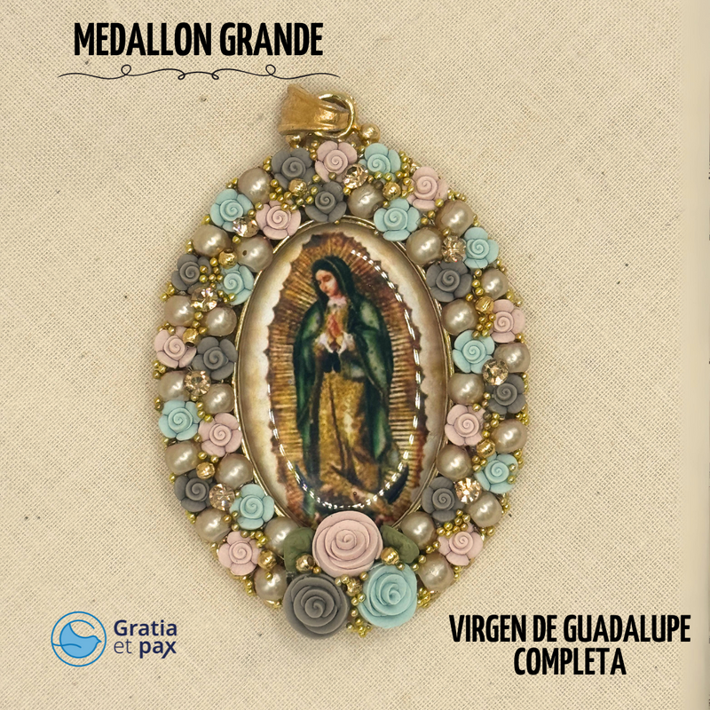 MEDALLON GRANDE - VIRGEN DE GUADALUPE COMPLETA