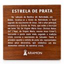 MINI PESEBRE ESTRELLA DE PLATA CON SAGRADA FAMILIA EN MADERA Y METAL