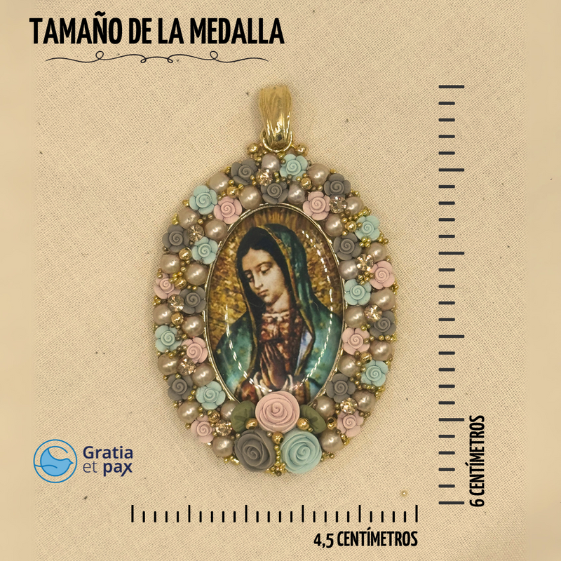 MEDALLON GRANDE - ROSTRO VIRGEN DE GUADALUPE