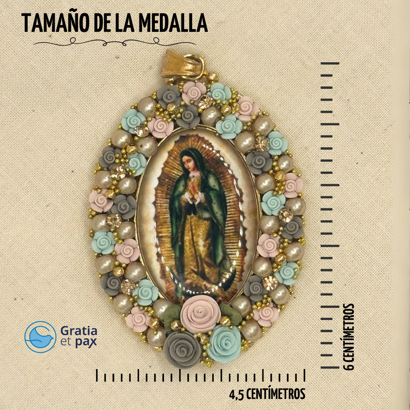 MEDALLON GRANDE - VIRGEN DE GUADALUPE COMPLETA