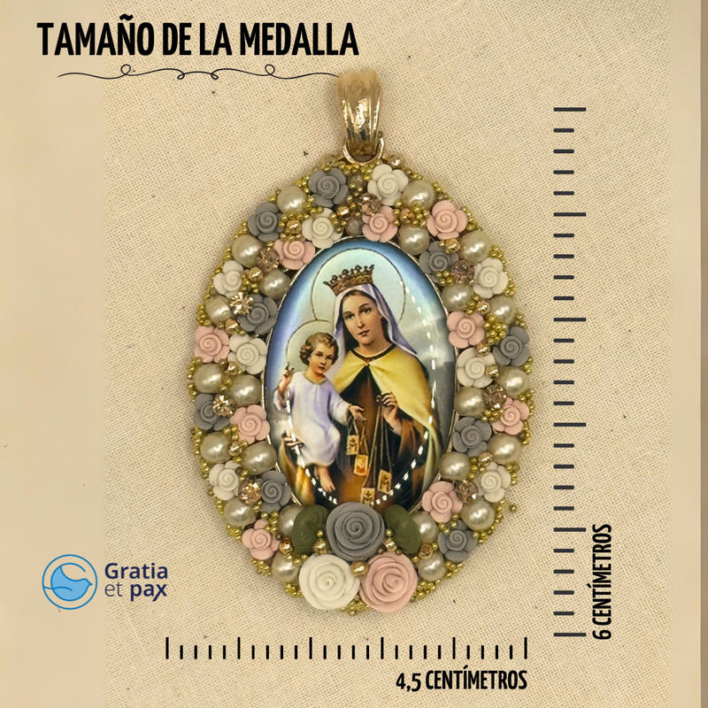 MEDALLON GRANDE - VIRGEN DEL CARMEN